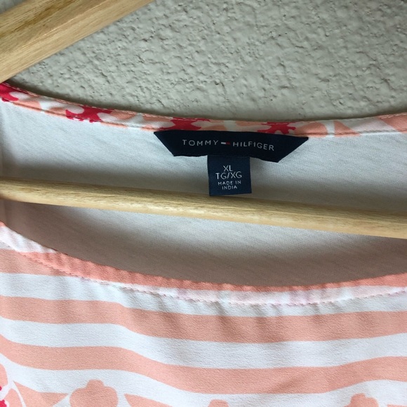 Tommy Hilfiger Peach Boxy Cut Shirt XL - Picture 4 of 7